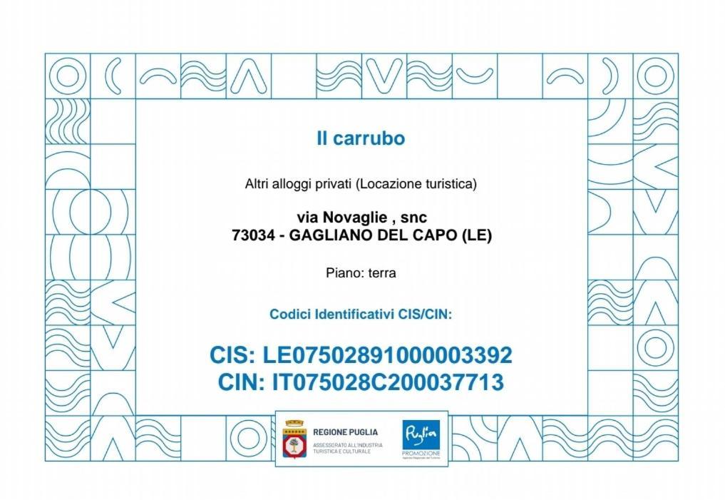 Casa Vacanze "Il Carrubo" Gagliano del Capo Eksteriør billede